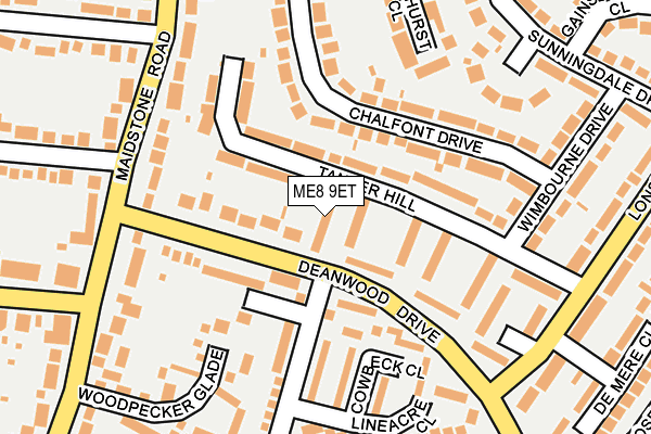 ME8 9ET map - OS OpenMap – Local (Ordnance Survey)