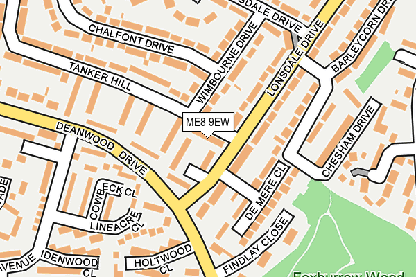 ME8 9EW map - OS OpenMap – Local (Ordnance Survey)