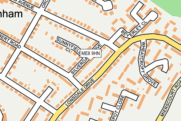 ME8 9HN map - OS OpenMap – Local (Ordnance Survey)
