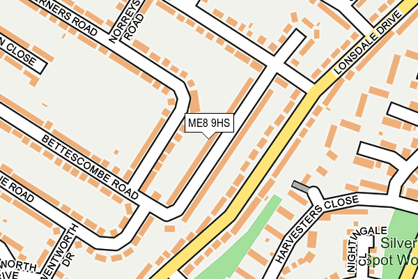 ME8 9HS map - OS OpenMap – Local (Ordnance Survey)