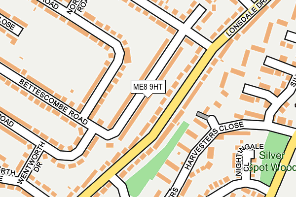 ME8 9HT map - OS OpenMap – Local (Ordnance Survey)