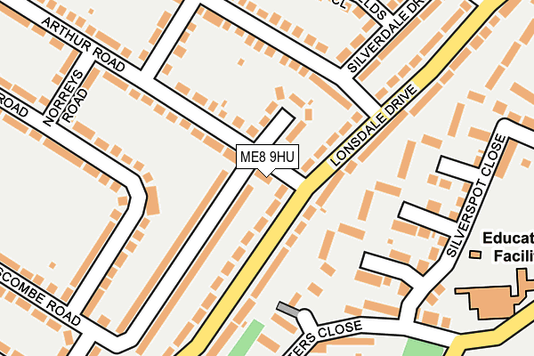 ME8 9HU map - OS OpenMap – Local (Ordnance Survey)