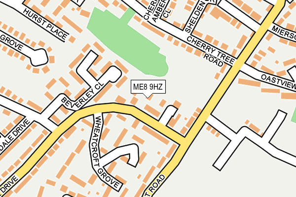 ME8 9HZ map - OS OpenMap – Local (Ordnance Survey)