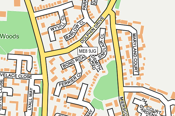 ME8 9JG map - OS OpenMap – Local (Ordnance Survey)