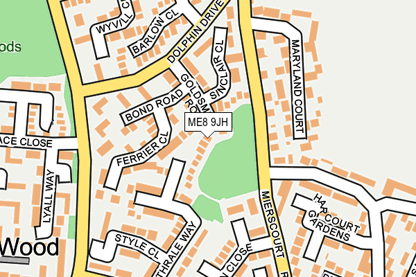 ME8 9JH map - OS OpenMap – Local (Ordnance Survey)