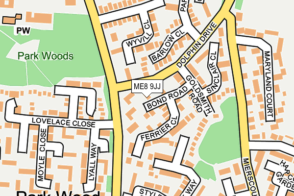 ME8 9JJ map - OS OpenMap – Local (Ordnance Survey)