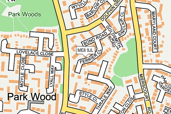 ME8 9JL map - OS OpenMap – Local (Ordnance Survey)