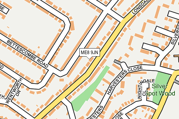 ME8 9JN map - OS OpenMap – Local (Ordnance Survey)