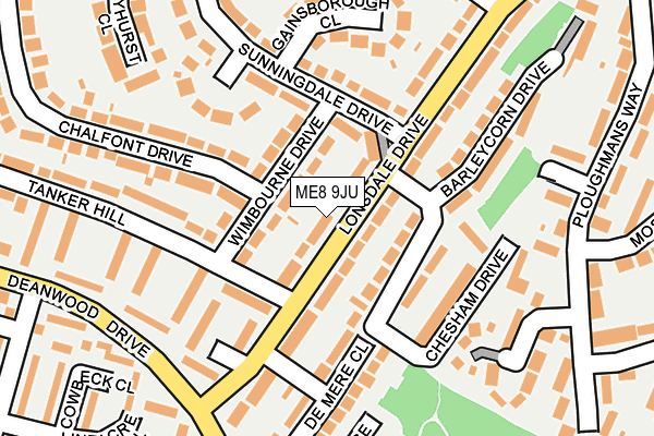 ME8 9JU map - OS OpenMap – Local (Ordnance Survey)