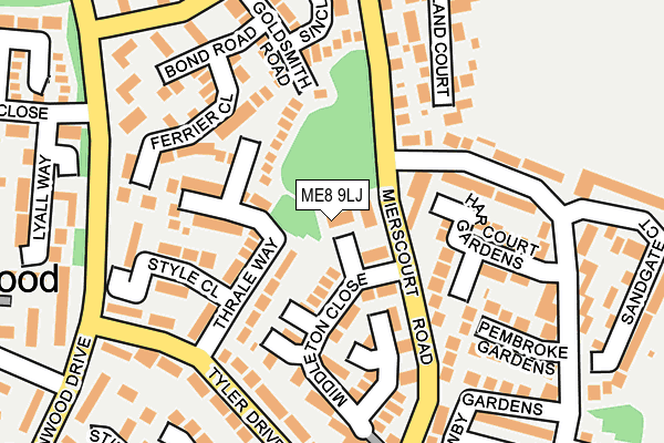 ME8 9LJ map - OS OpenMap – Local (Ordnance Survey)