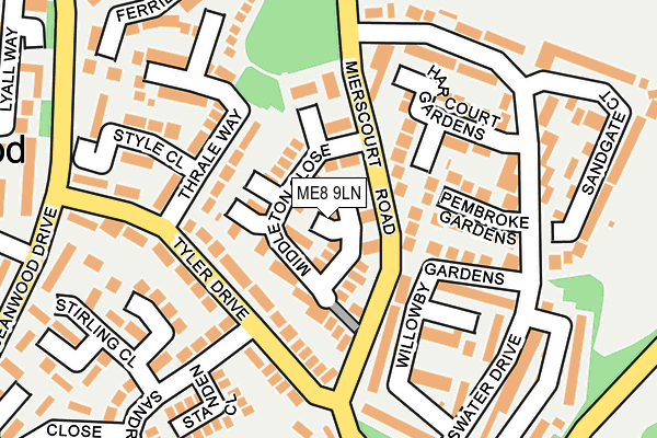 ME8 9LN map - OS OpenMap – Local (Ordnance Survey)