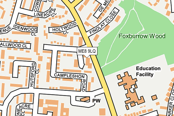 ME8 9LQ map - OS OpenMap – Local (Ordnance Survey)