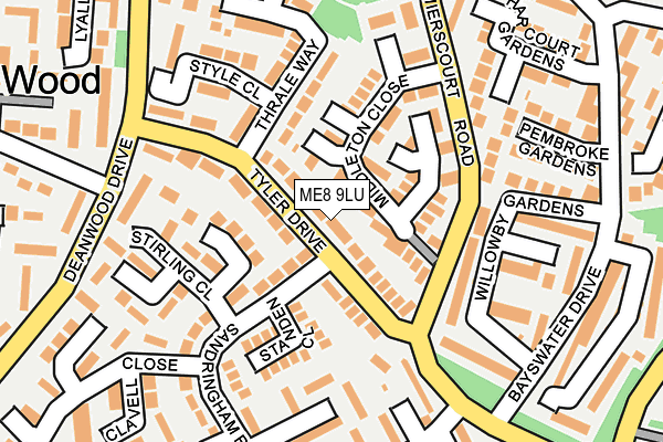 ME8 9LU map - OS OpenMap – Local (Ordnance Survey)