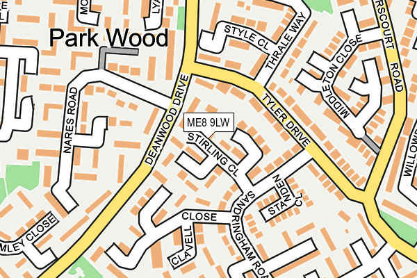 ME8 9LW map - OS OpenMap – Local (Ordnance Survey)