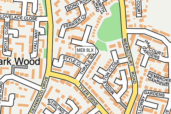 ME8 9LX map - OS OpenMap – Local (Ordnance Survey)