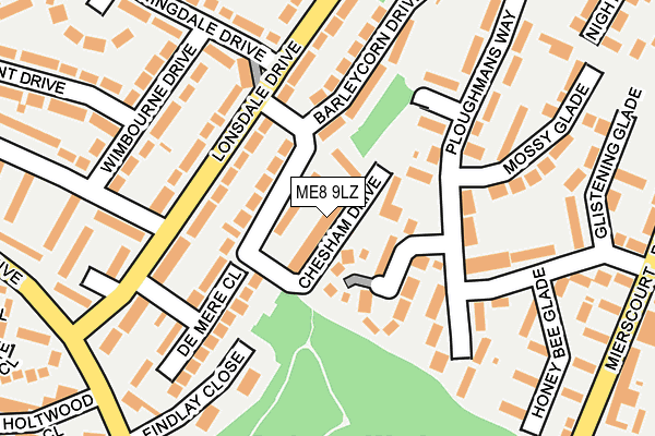 ME8 9LZ map - OS OpenMap – Local (Ordnance Survey)