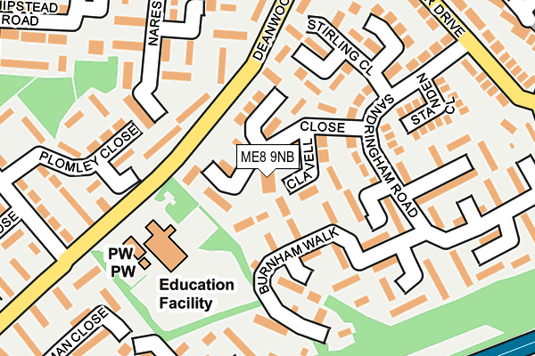 ME8 9NB map - OS OpenMap – Local (Ordnance Survey)