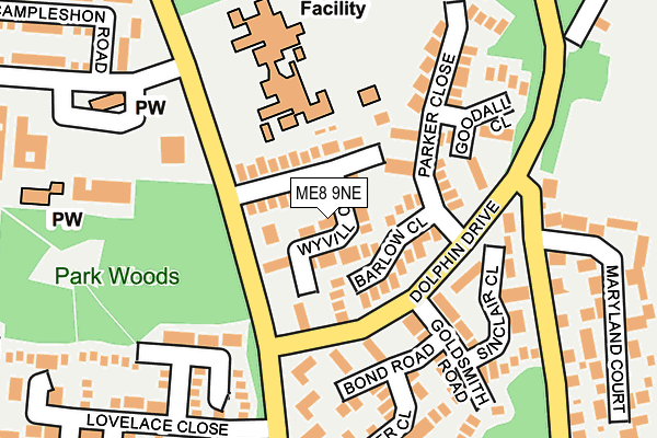 ME8 9NE map - OS OpenMap – Local (Ordnance Survey)