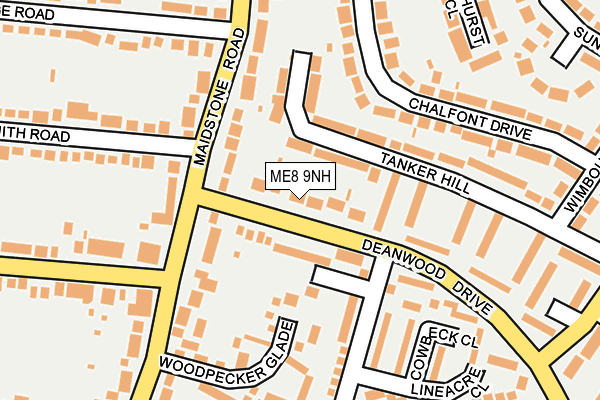 ME8 9NH map - OS OpenMap – Local (Ordnance Survey)