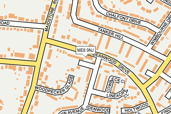 ME8 9NJ map - OS OpenMap – Local (Ordnance Survey)