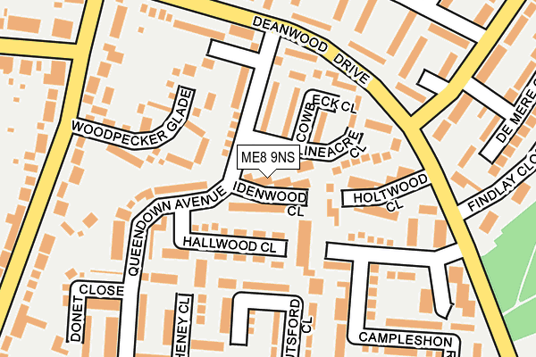 ME8 9NS map - OS OpenMap – Local (Ordnance Survey)