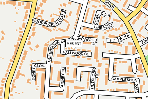 ME8 9NT map - OS OpenMap – Local (Ordnance Survey)