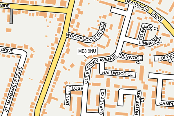 ME8 9NU map - OS OpenMap – Local (Ordnance Survey)