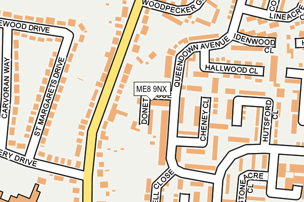 ME8 9NX map - OS OpenMap – Local (Ordnance Survey)