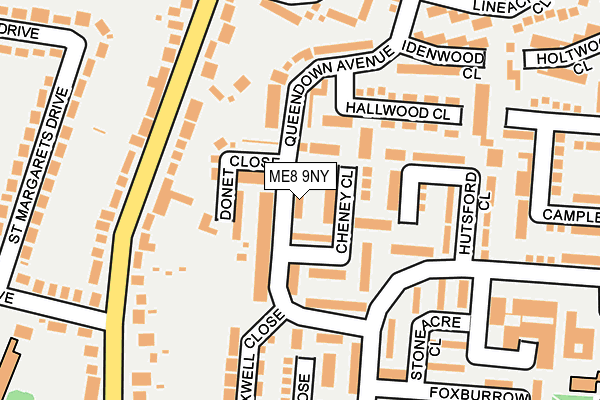 ME8 9NY map - OS OpenMap – Local (Ordnance Survey)