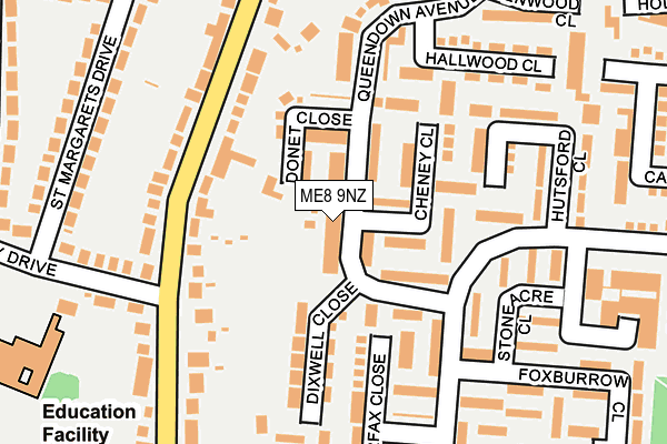 ME8 9NZ map - OS OpenMap – Local (Ordnance Survey)