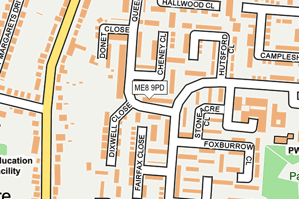 ME8 9PD map - OS OpenMap – Local (Ordnance Survey)