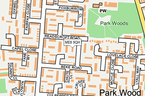 ME8 9QH map - OS OpenMap – Local (Ordnance Survey)