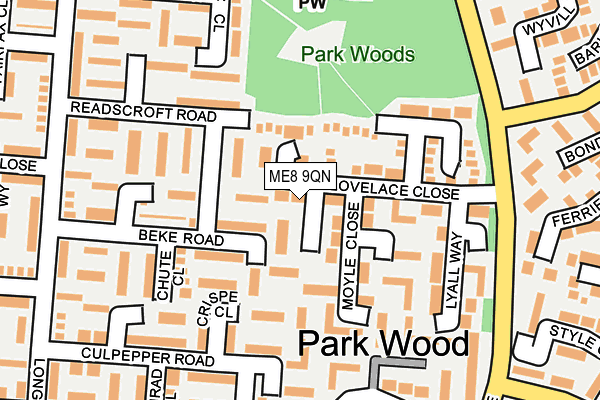 ME8 9QN map - OS OpenMap – Local (Ordnance Survey)