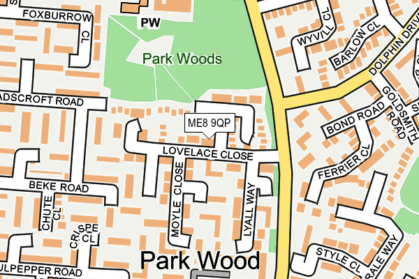 ME8 9QP map - OS OpenMap – Local (Ordnance Survey)