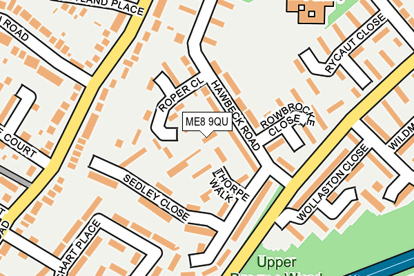 ME8 9QU map - OS OpenMap – Local (Ordnance Survey)