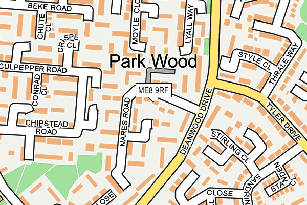 ME8 9RF map - OS OpenMap – Local (Ordnance Survey)