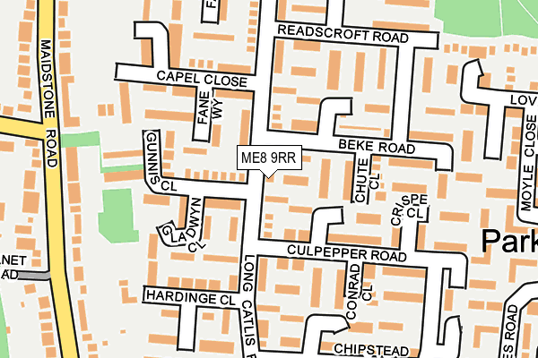 ME8 9RR map - OS OpenMap – Local (Ordnance Survey)