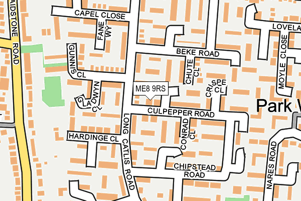 ME8 9RS map - OS OpenMap – Local (Ordnance Survey)