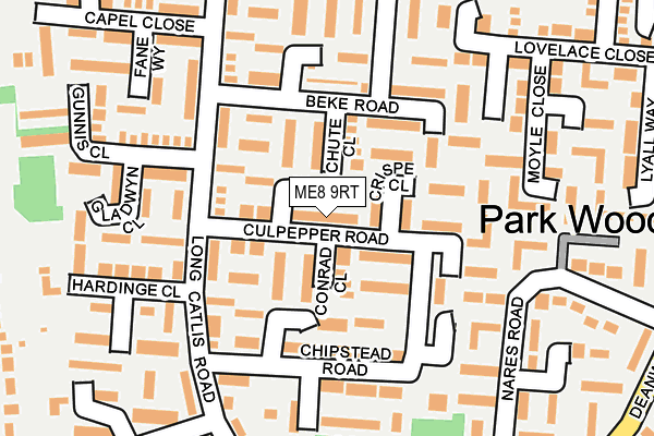 ME8 9RT map - OS OpenMap – Local (Ordnance Survey)