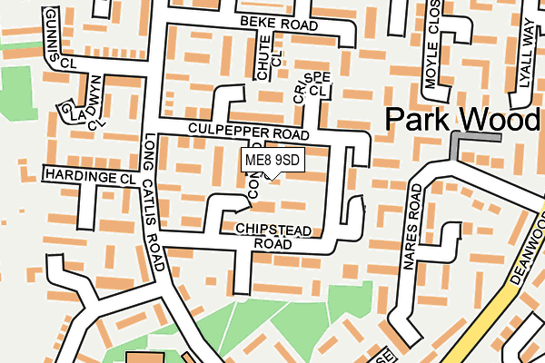 ME8 9SD map - OS OpenMap – Local (Ordnance Survey)