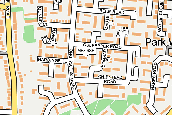 ME8 9SE map - OS OpenMap – Local (Ordnance Survey)