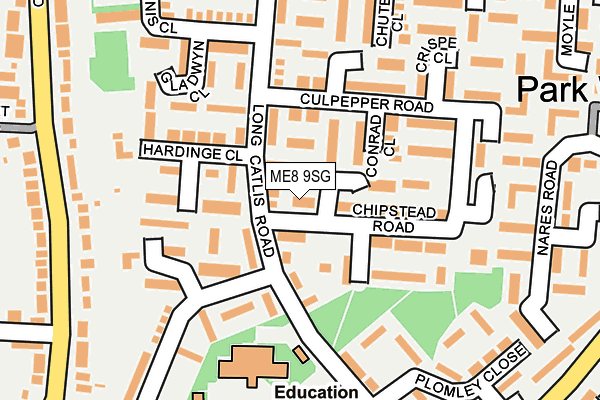 ME8 9SG map - OS OpenMap – Local (Ordnance Survey)