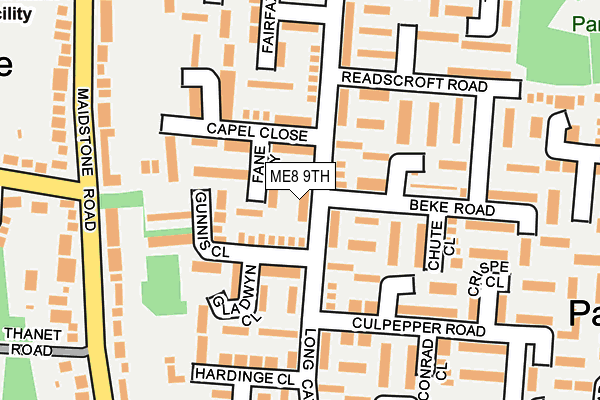 ME8 9TH map - OS OpenMap – Local (Ordnance Survey)