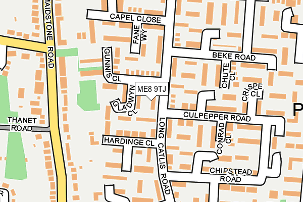 ME8 9TJ map - OS OpenMap – Local (Ordnance Survey)