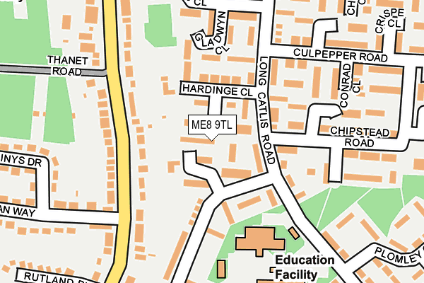 ME8 9TL map - OS OpenMap – Local (Ordnance Survey)