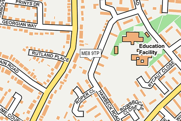 ME8 9TP map - OS OpenMap – Local (Ordnance Survey)