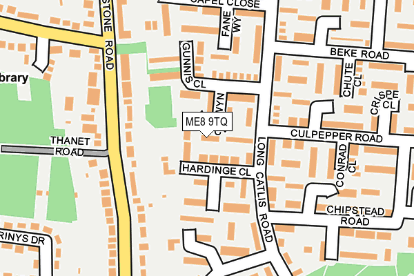ME8 9TQ map - OS OpenMap – Local (Ordnance Survey)