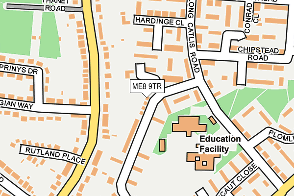 ME8 9TR map - OS OpenMap – Local (Ordnance Survey)