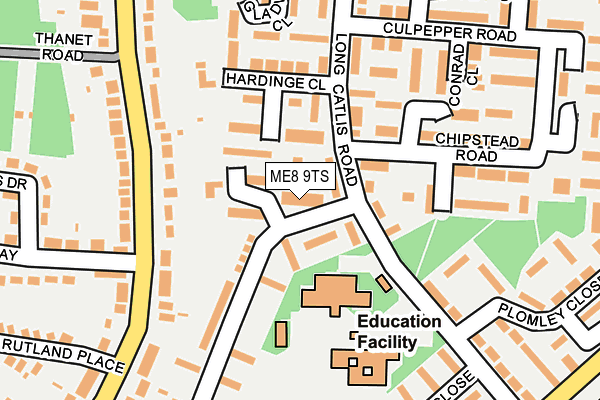 ME8 9TS map - OS OpenMap – Local (Ordnance Survey)