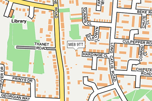 ME8 9TT map - OS OpenMap – Local (Ordnance Survey)